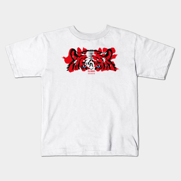 Fu-Meng / Tiger Kids T-Shirt by Apparel133